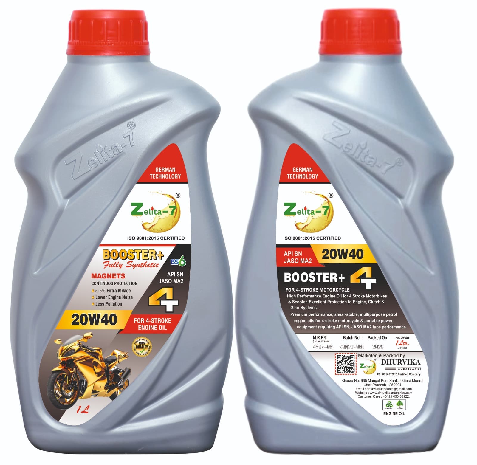Zelita-7 Booster+ Fully Synthetic Engine Oil 20W-40